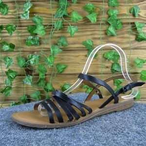 Franco‎ Sarto Women Gabrina Ankle Strap Black Leather 10 Medium Gently Used 2025